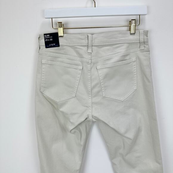 J.Crew Slim Fit Garment Dyed Five Pocket Pant Stone Beige Straight W29 L30 NWT - Picture 8 of 14